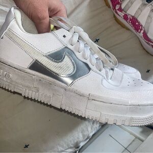 Nike Air Force Pixel with gold chain Mens 7 Womens 9